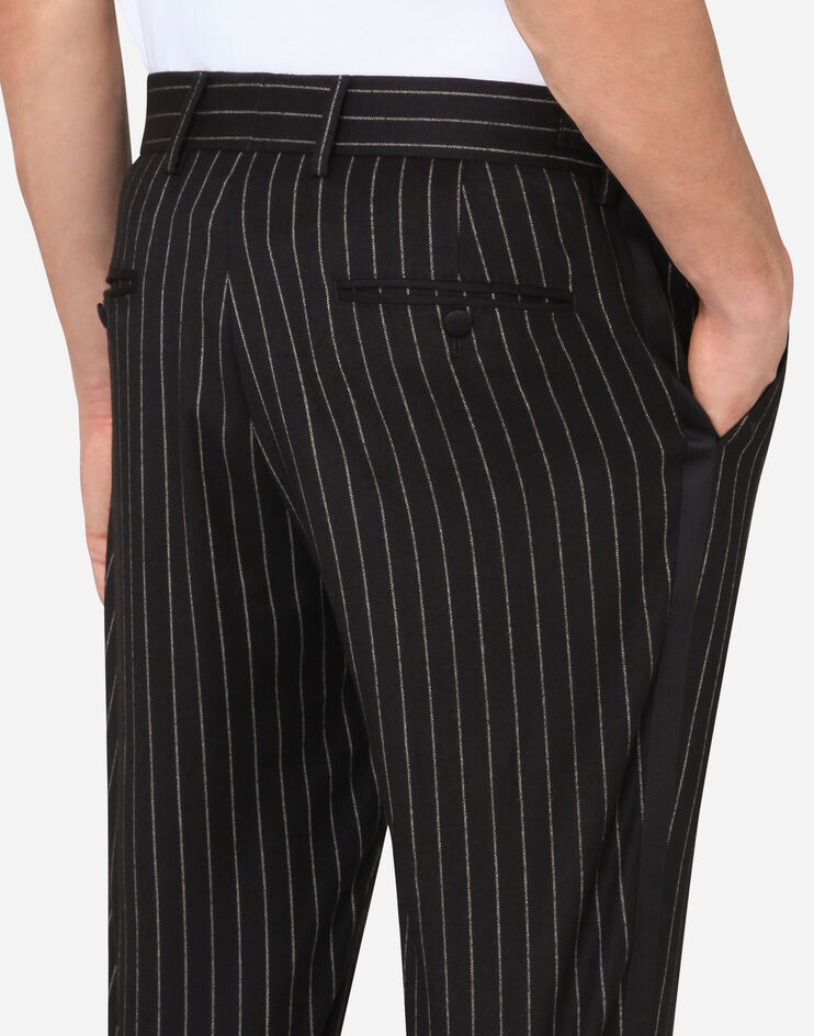 Pinstripe stretch wool pants - 5