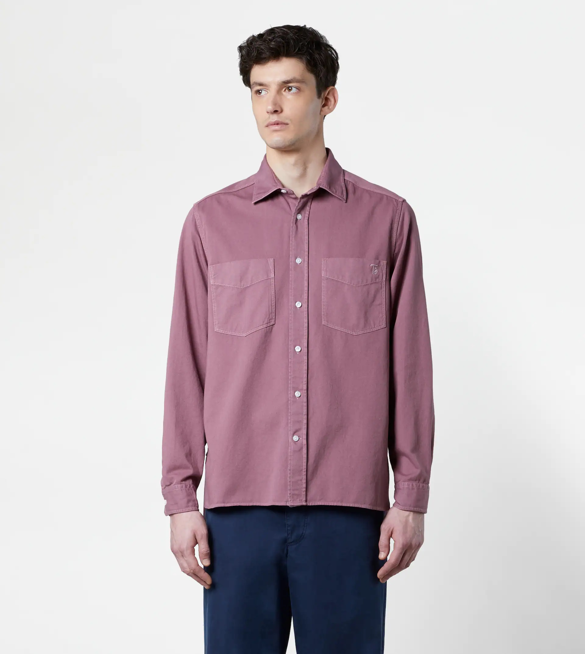 DOUBLE POCKET SHIRT - BURGUNDY - 5