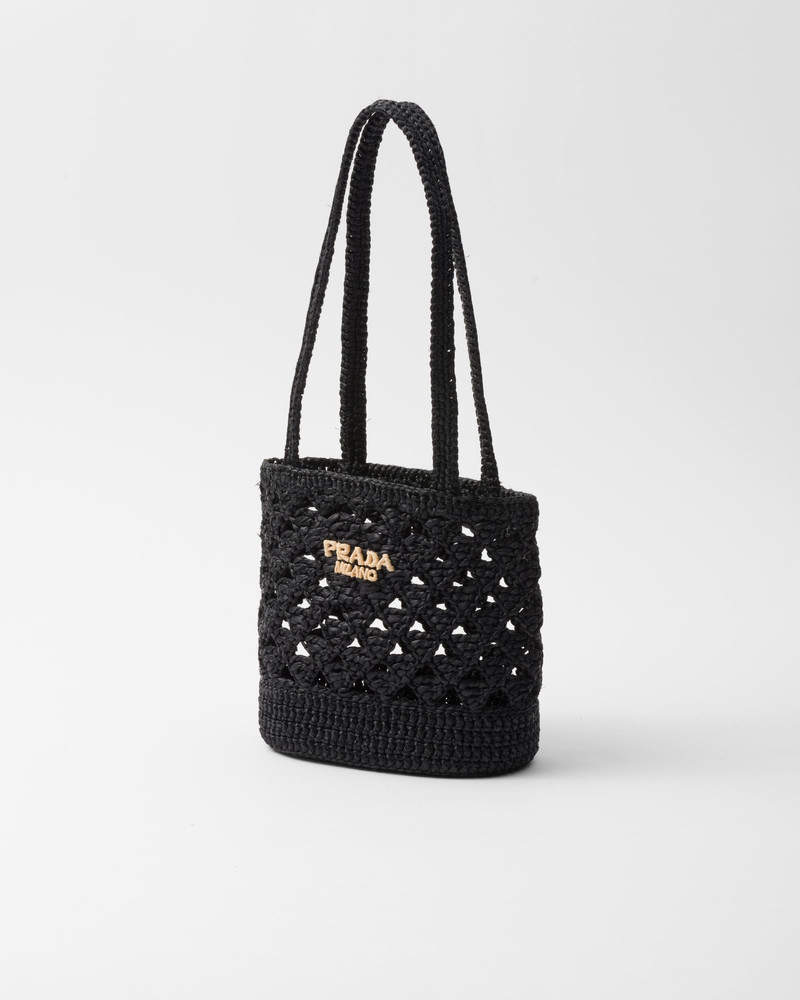 Prada Woven fabric crochet tote bag outlook