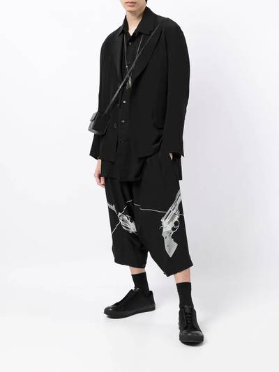 Yohji Yamamoto collar-detail oversize long-sleeve shirt outlook