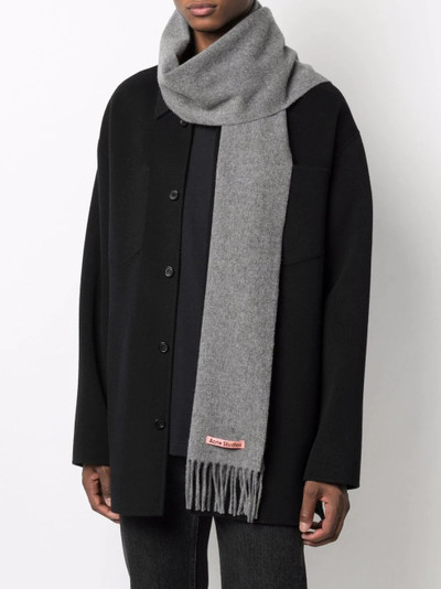 Acne Studios skinny wool scarf outlook