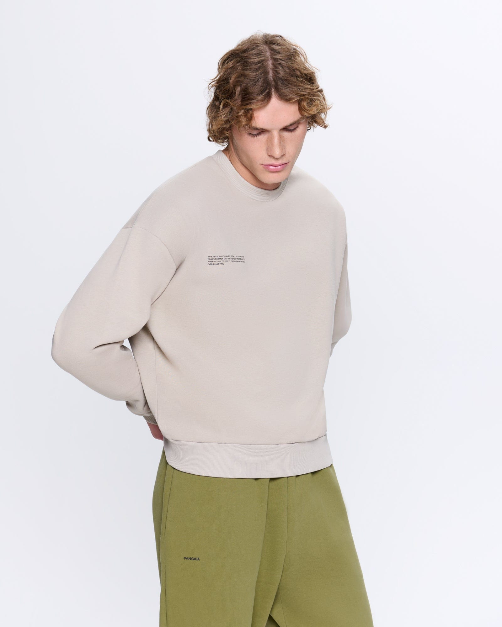 Mens 365 Heavyweight Sweatshirt - Stone - 2