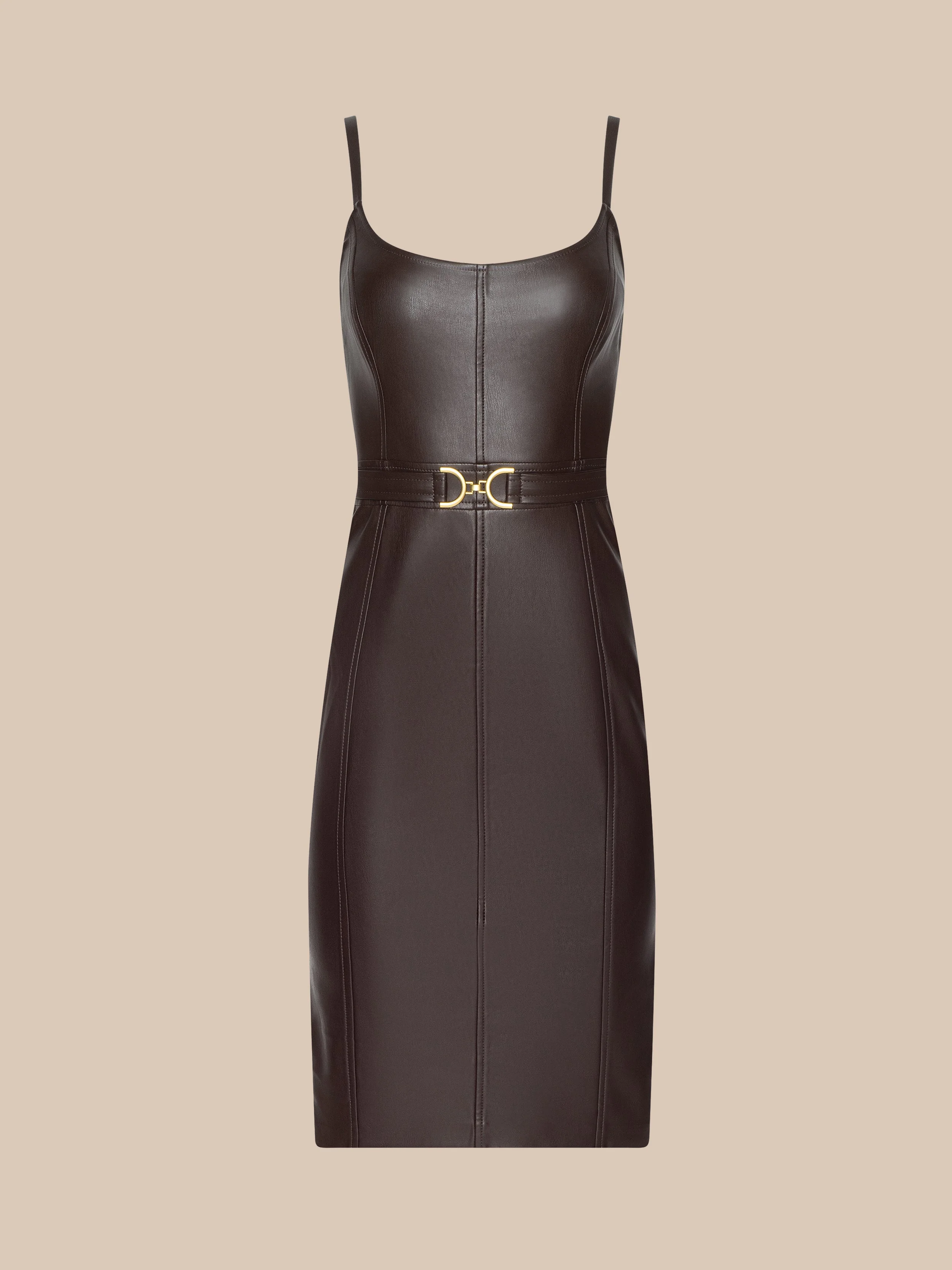 Halia Vegan Leather Dress - 1