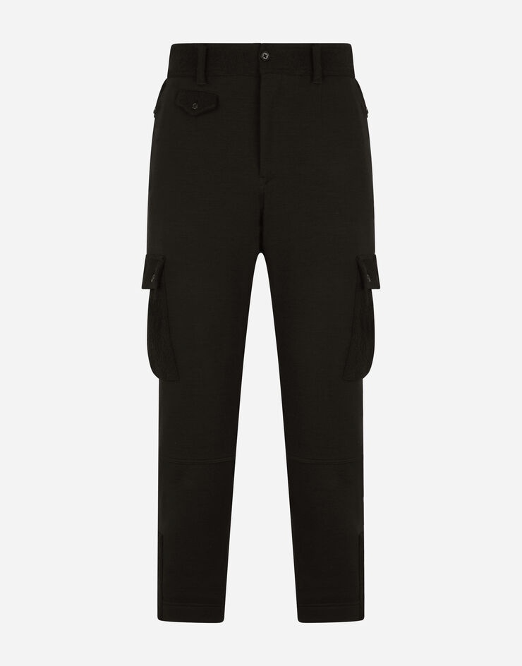 Stretch wool cargo pants - 1