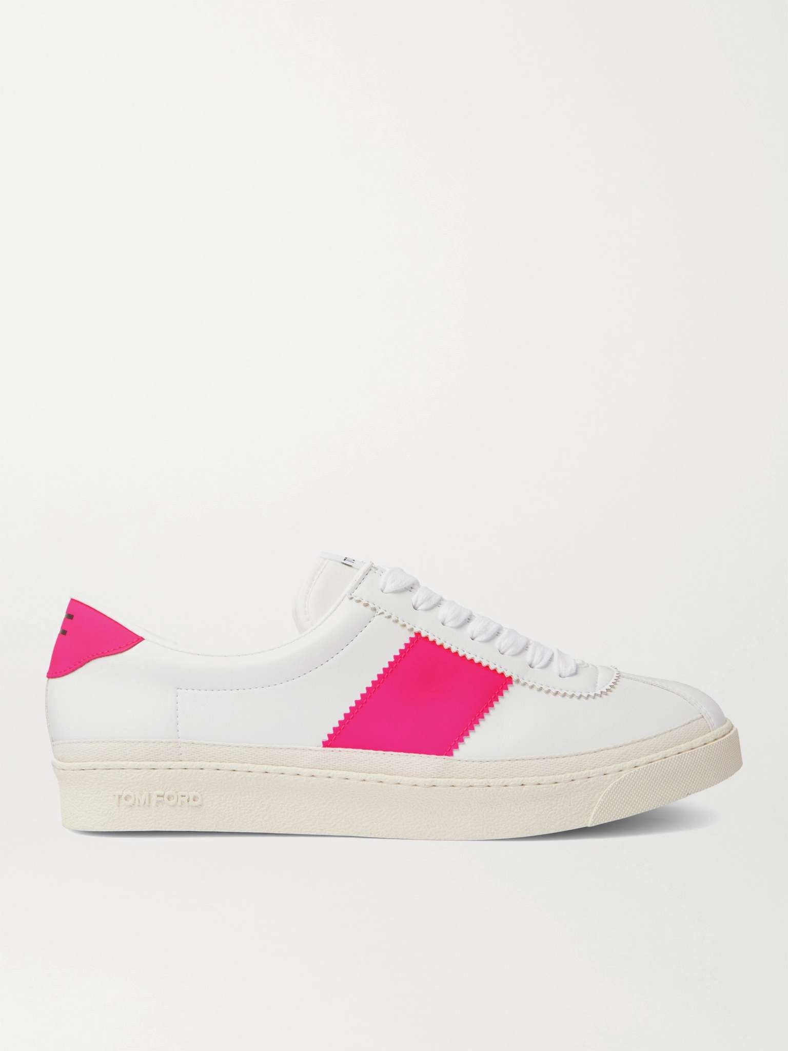 Bannister Panelled Faux Leather Sneakers - 1