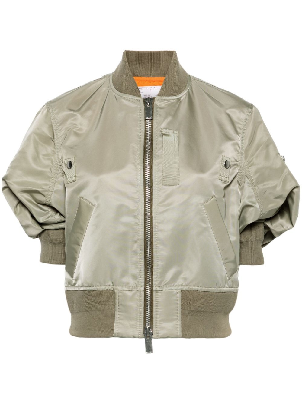 puff-sleeve bomber jacket - 1