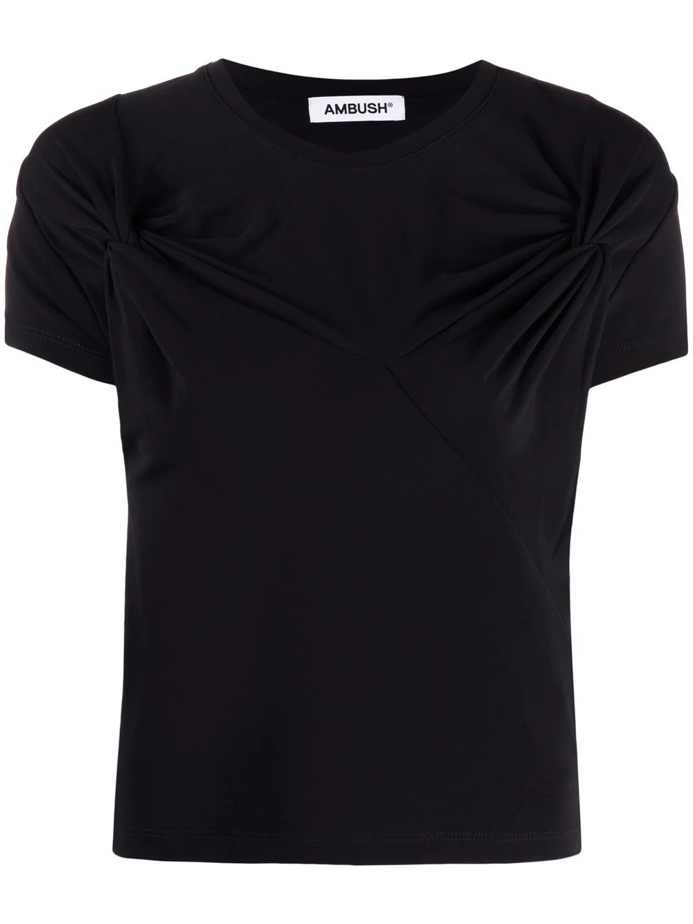 twist detail crew-neck T-shirt - 1