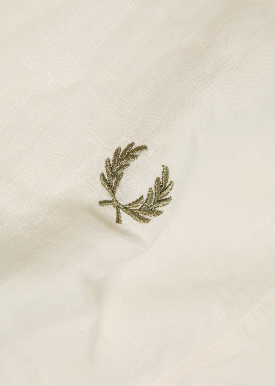 Fred Perry Checked-jacquard Linen-blend Shirt - 5
