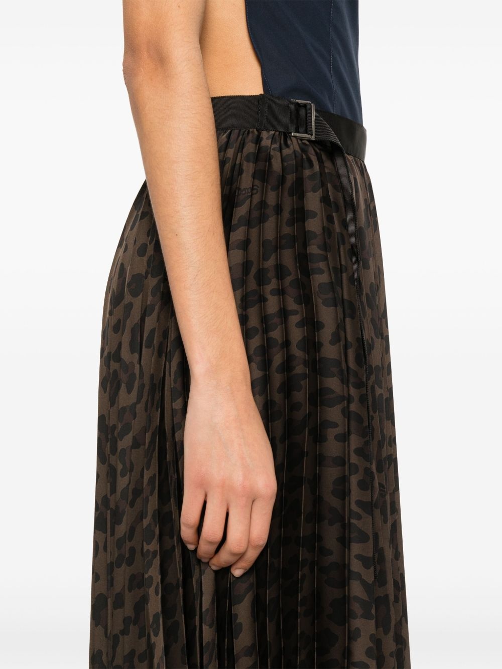 leopard-print midi skirt - 5