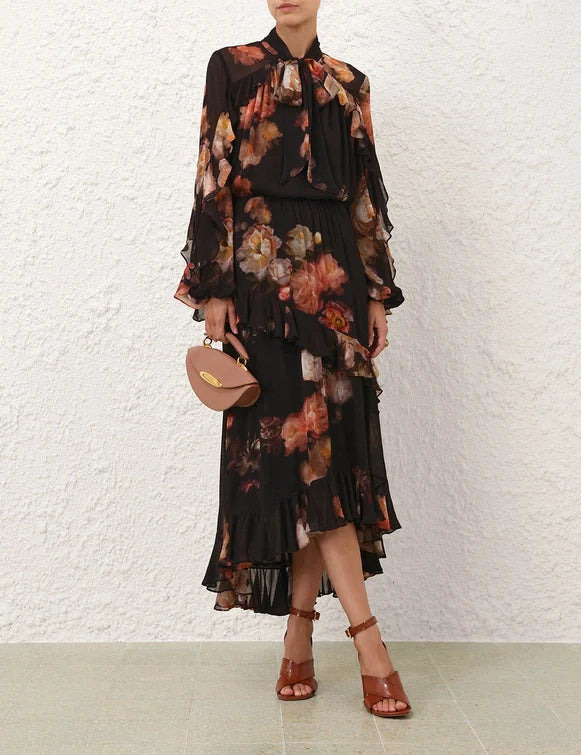 Hypnotic Asymetric Midi Skirt - 2