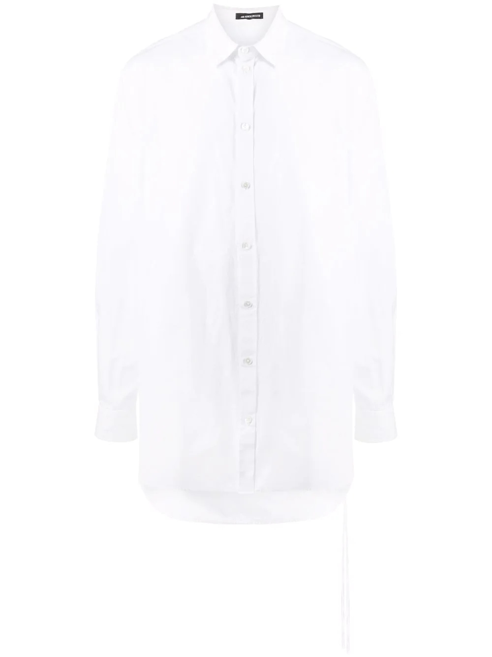 long-line button-up shirt - 1