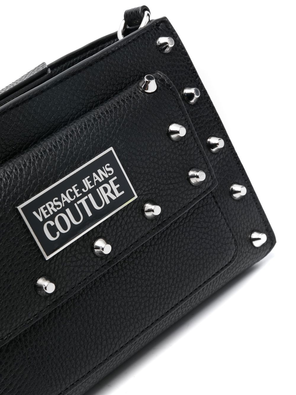 logo-plaque studded shoulder bags - 4