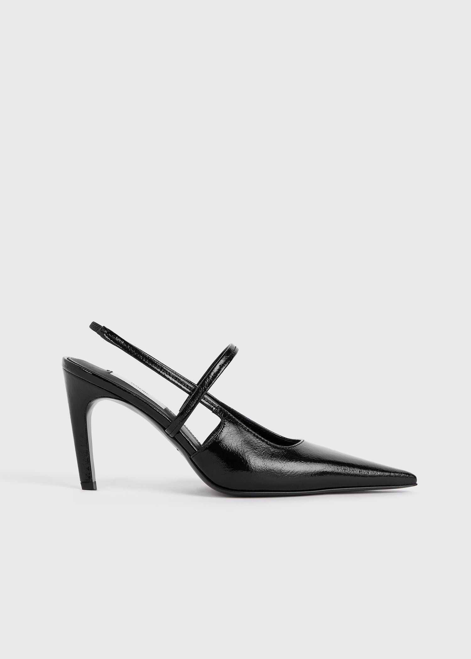 Naplack stiletto slingbacks black - 1