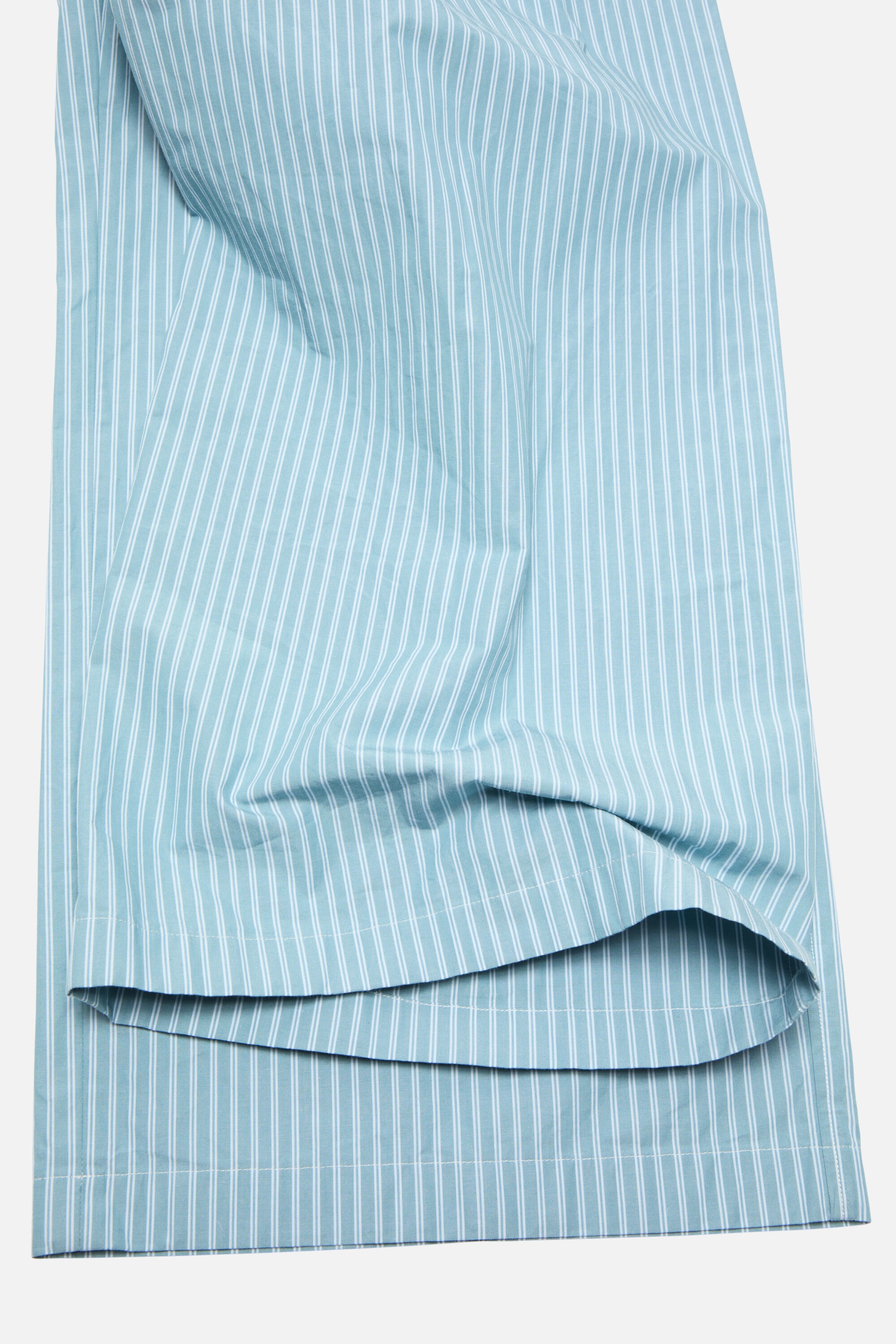 Striped cotton trousers - Turquoise blue - 5