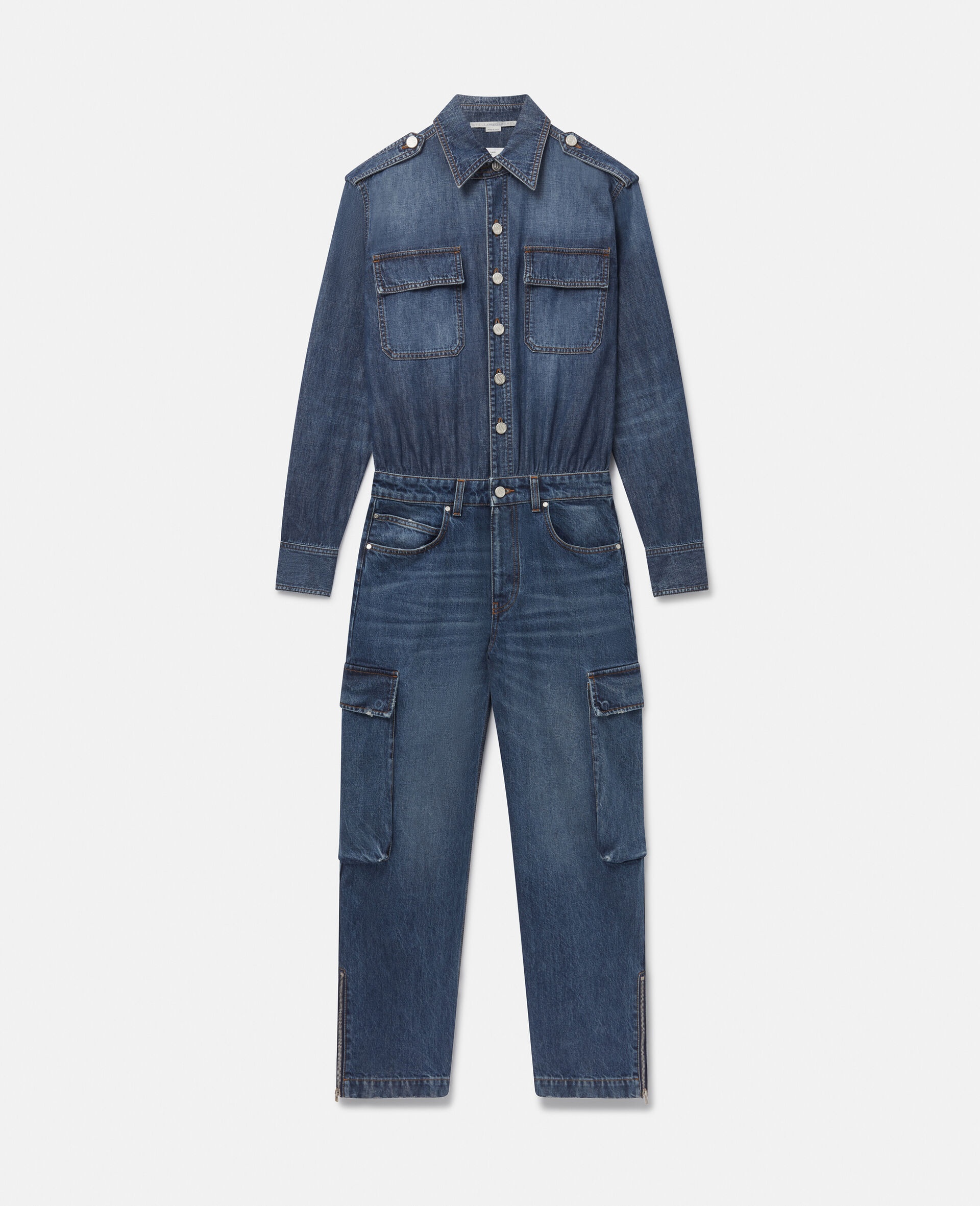 Vintage Wash Cargo Jumpsuit - 1