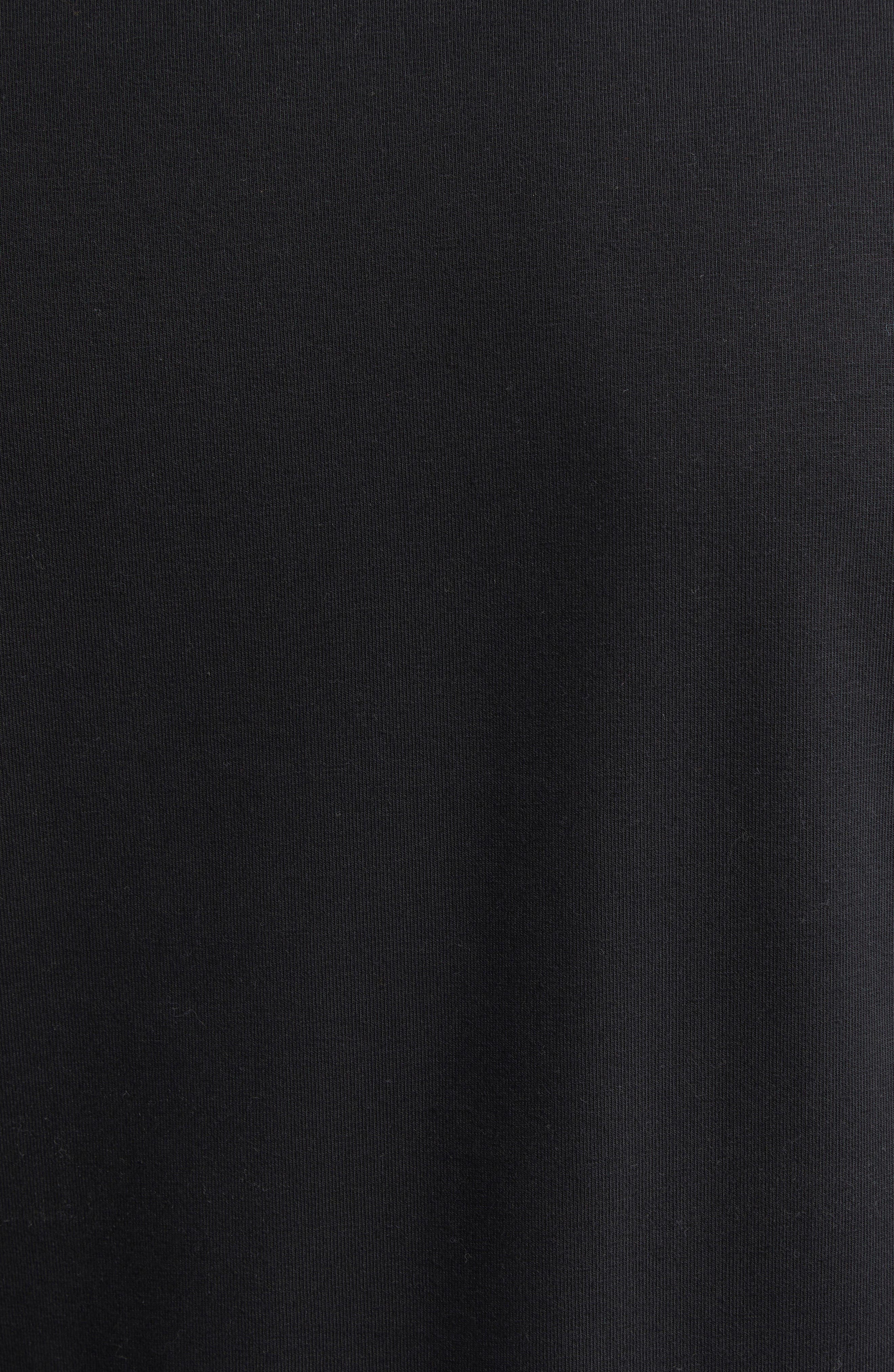 Moncler Tipped Cotton Stretch Jersey T-Shirt in Black/Black at Nordstrom - 6
