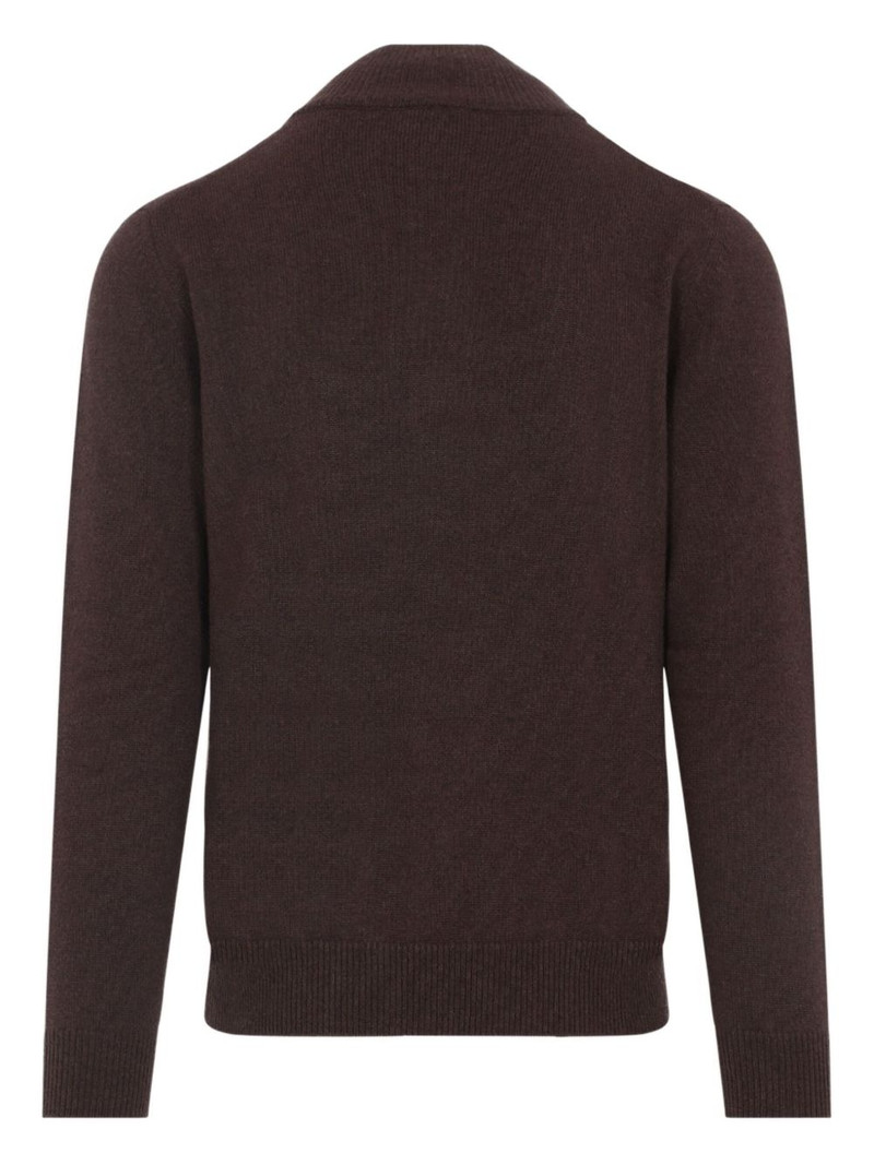 Brioni high-neck buttoned cardigan outlook
