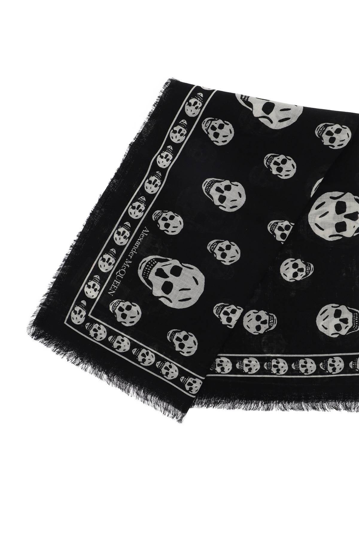 LIGHT WOOL SKULL SCARF - 3