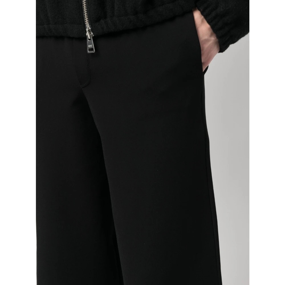 BLACK WIDE-LEG TROUSERS - 2