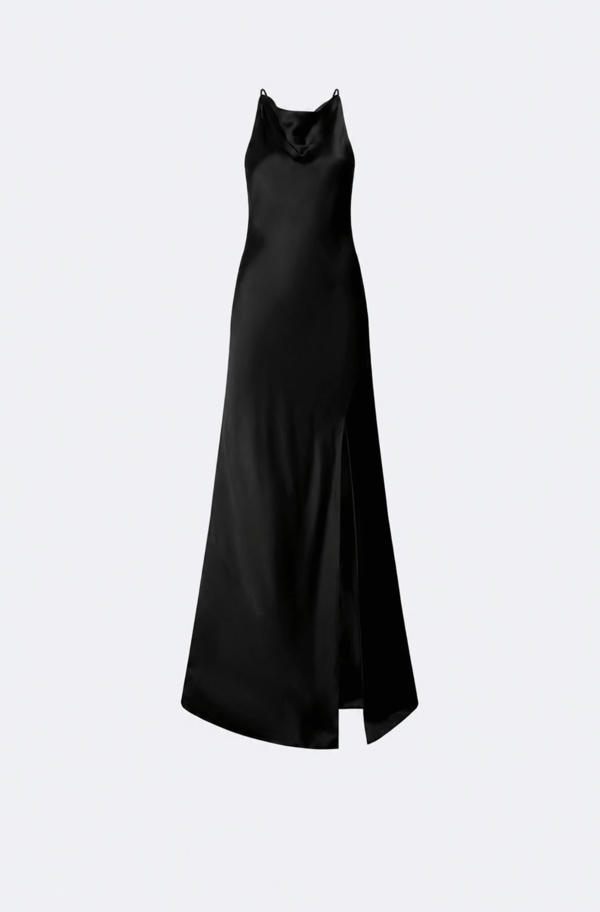 Satin Halter Gown - 1