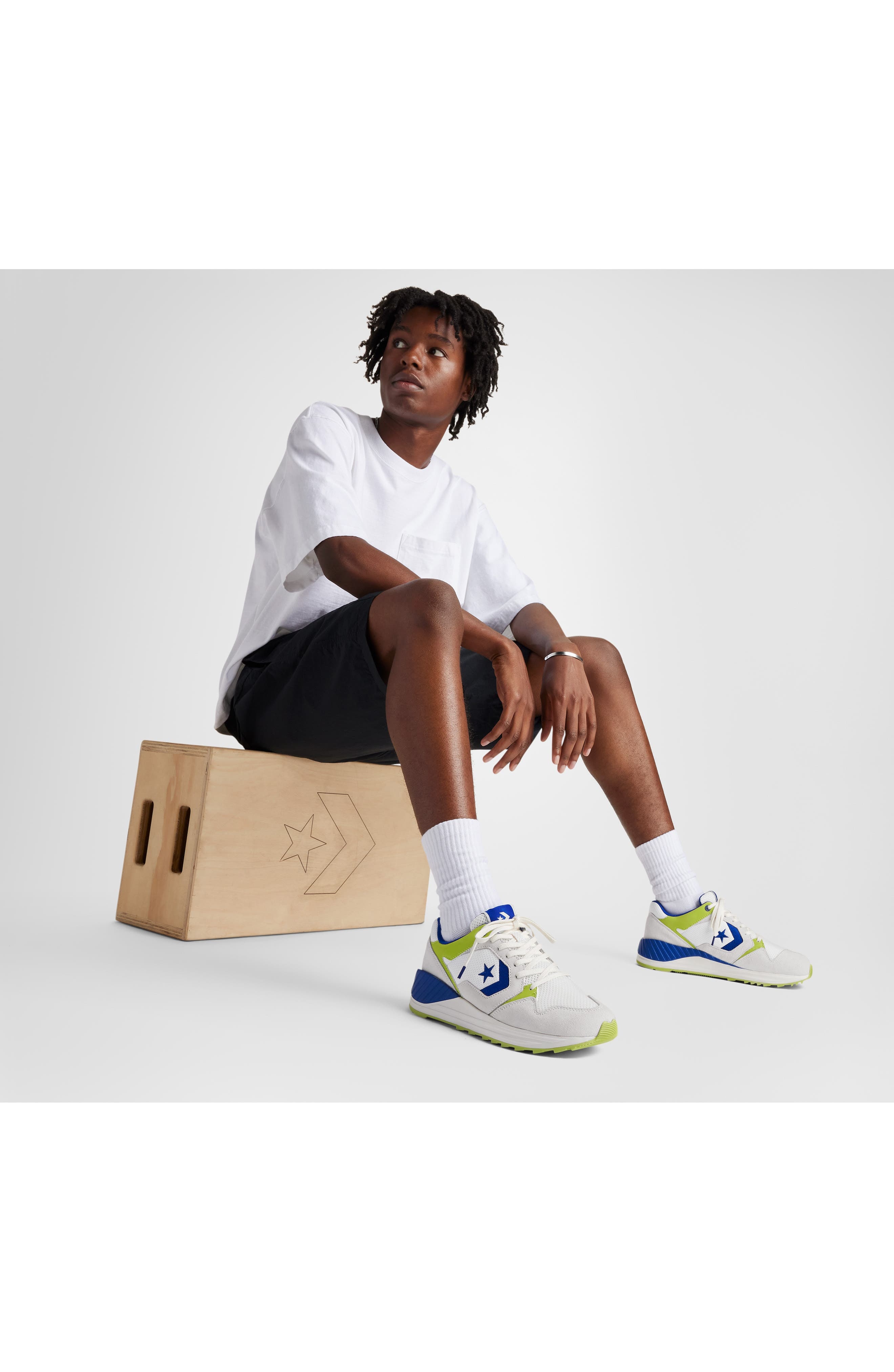 Converse Gender Inclusive Wave Trainer Sneaker in Vintage White/Egret/Blue at Nordstrom - 6