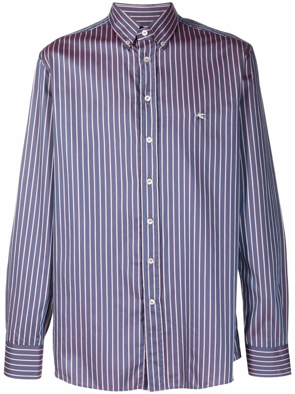 striped long-sleeve shirt - 1