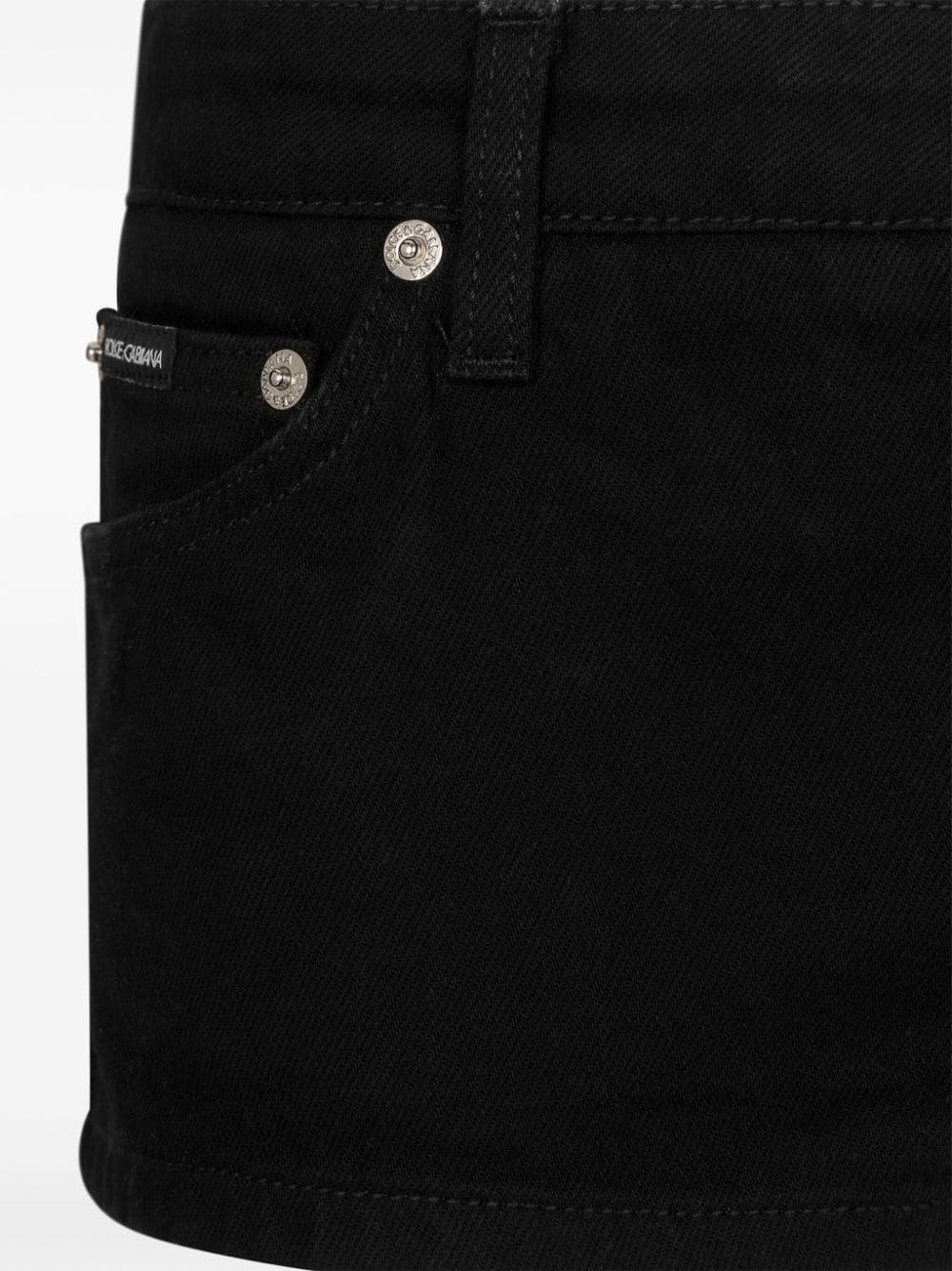 mid-rise denim shorts - 7