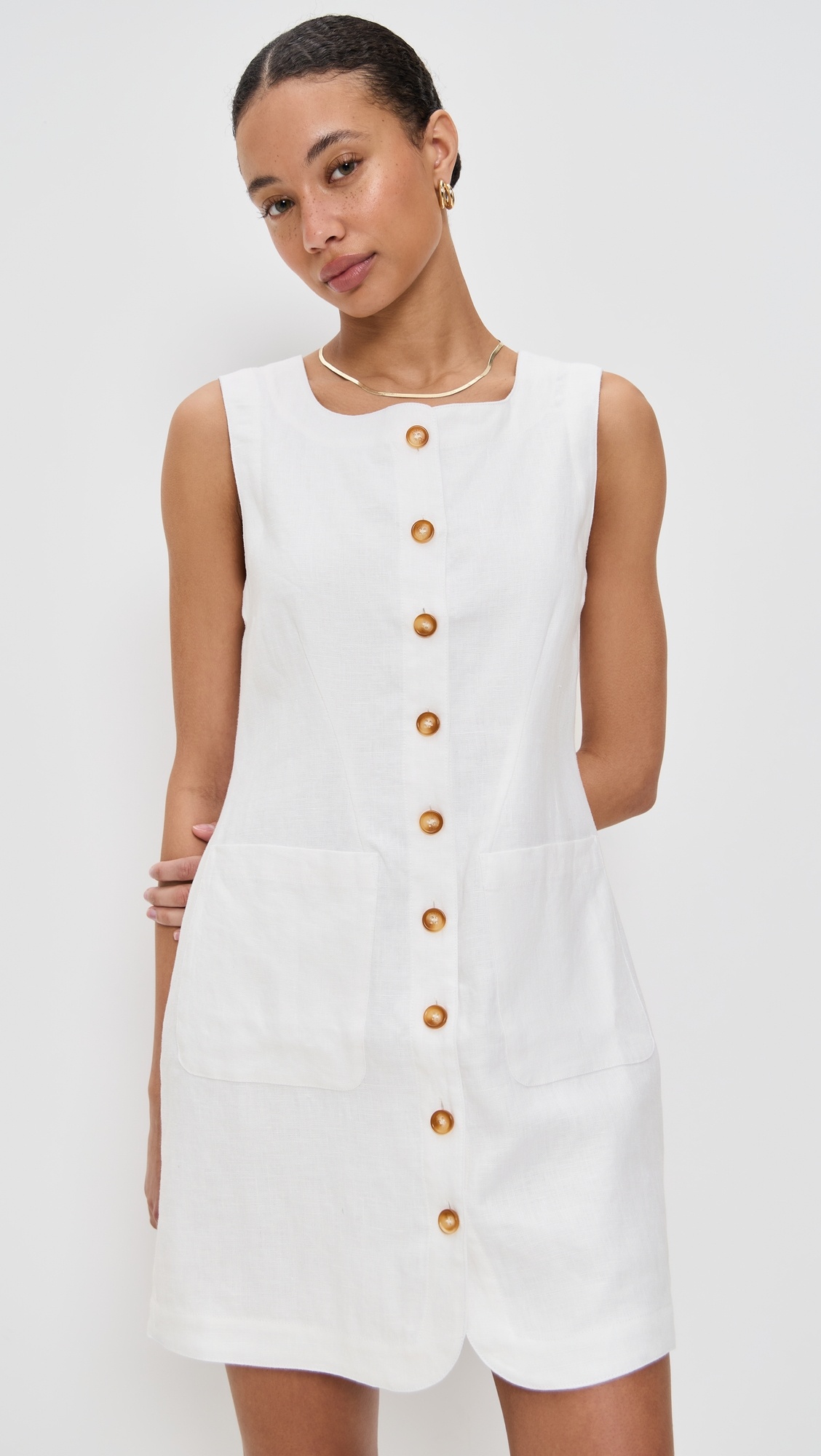 Emma Button Down Mini Dress - 6