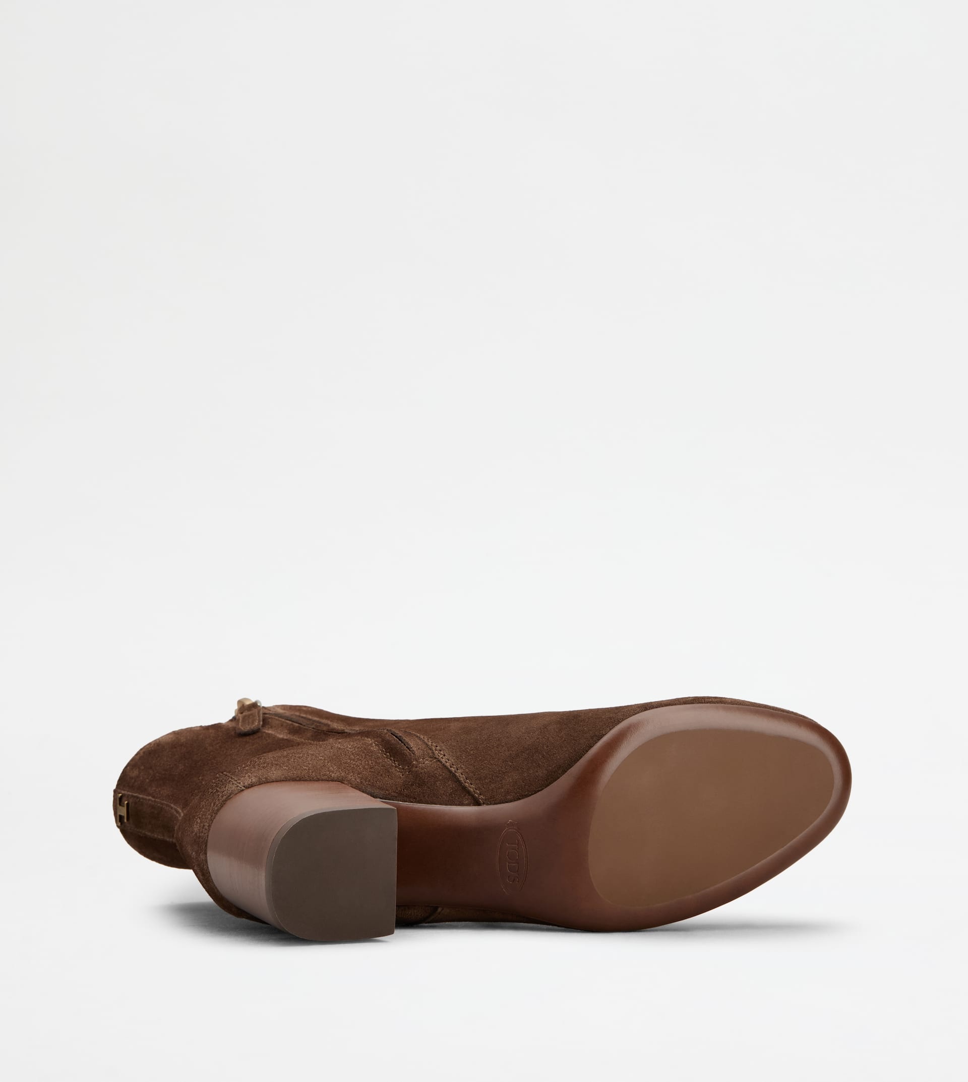 ANKLE BOOTS IN SUEDE - BROWN - 4