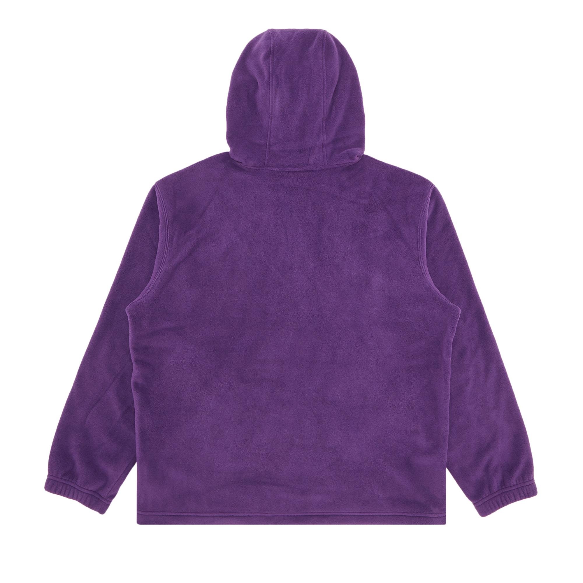 Supreme Polartec Facemask Half Zip Hooded Sweatshirt 'Dark Purple' - 2