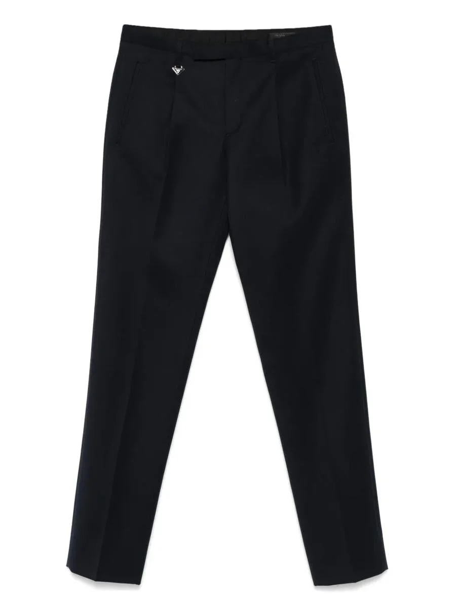 Prada Tapered Leg Wool Trousers Clothing - 1