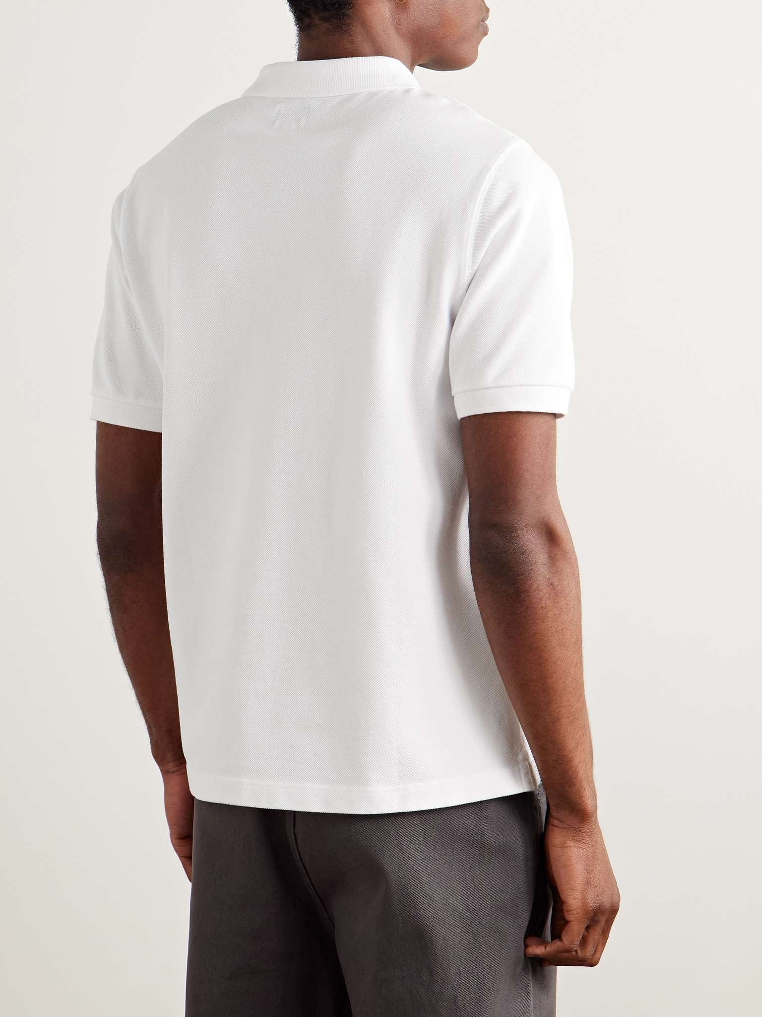 Iris Embroidered Cotton-Piqué Polo Shirt - 4