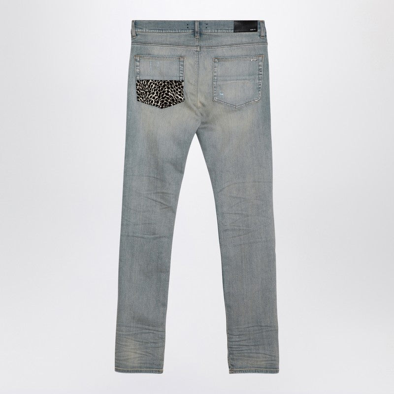 Amiri Leopard Jeans Mx1 Antique Indigo Men - 2