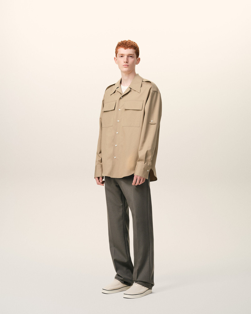 BEIGE COTTON SAHARIENNE SHIRT 6