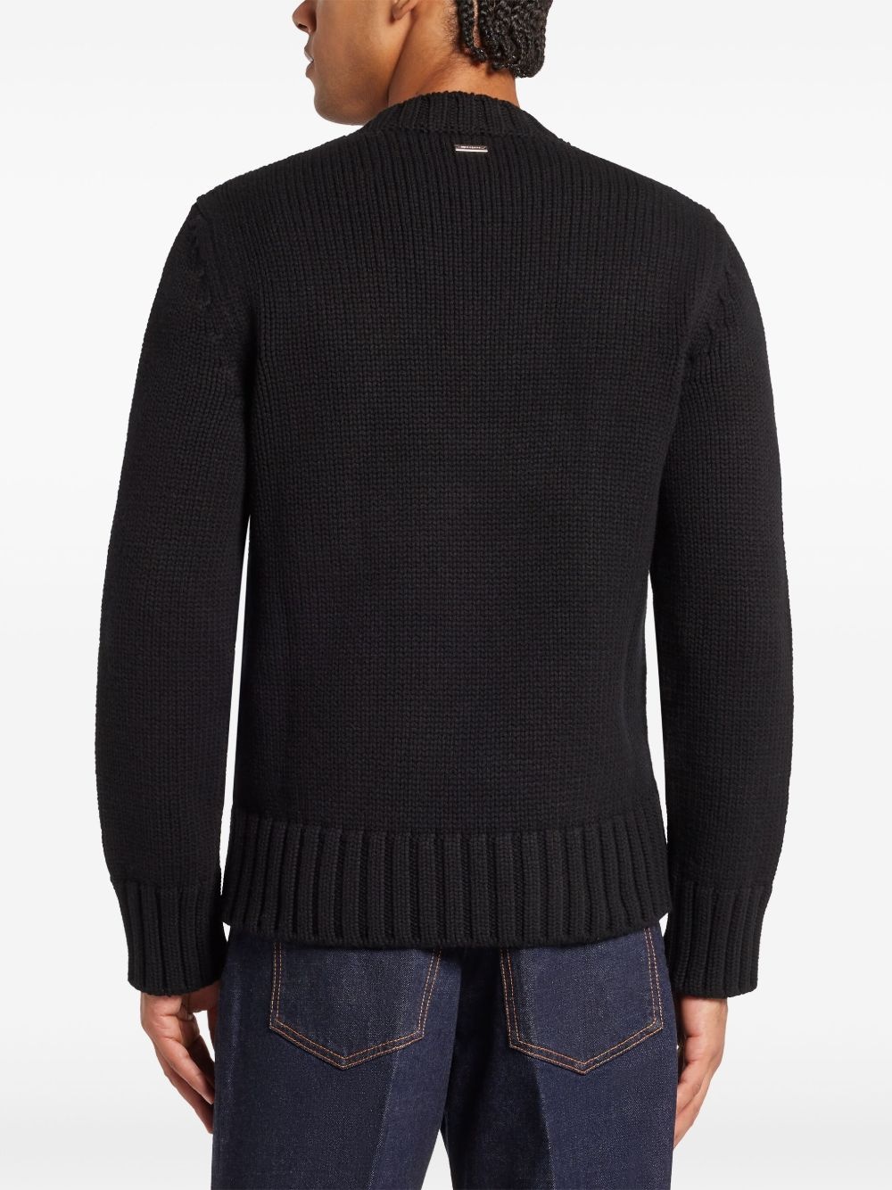 flocked logo jumper - 4