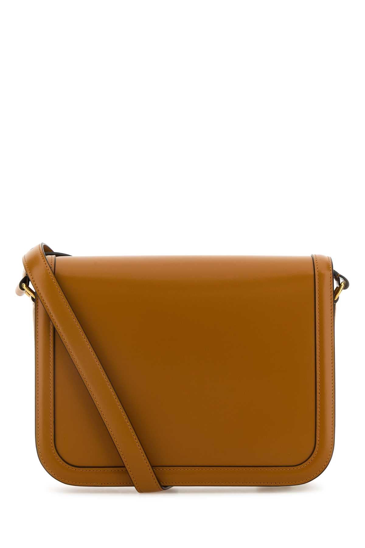 Valentino Garavani Men Camel Leather 9To5 Shoulder Bag - 3