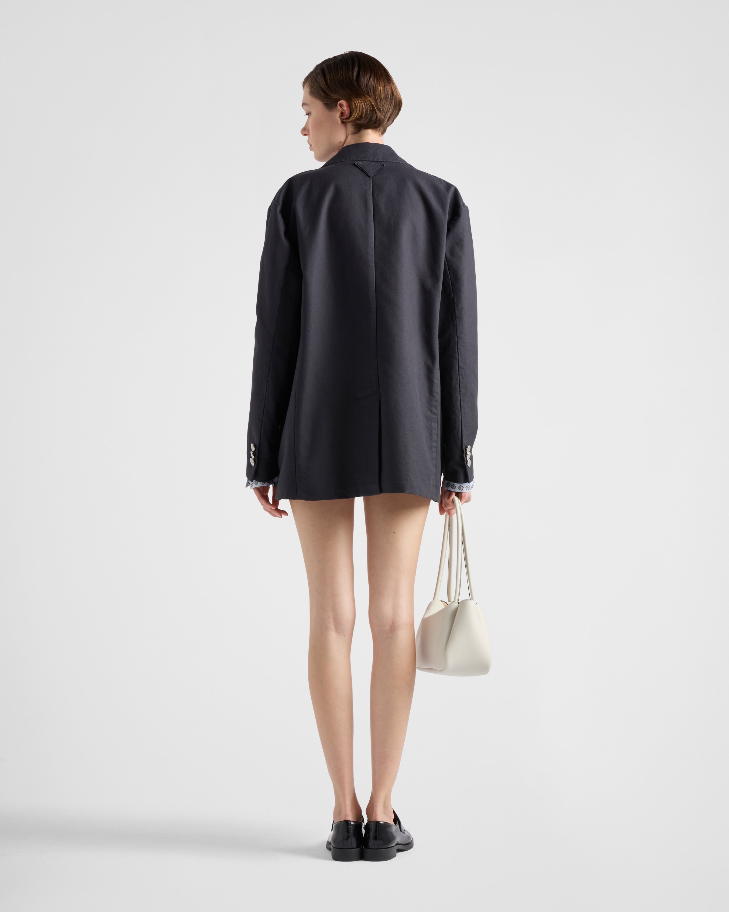 Prada Single-breasted old canvas jacket | REVERSIBLE