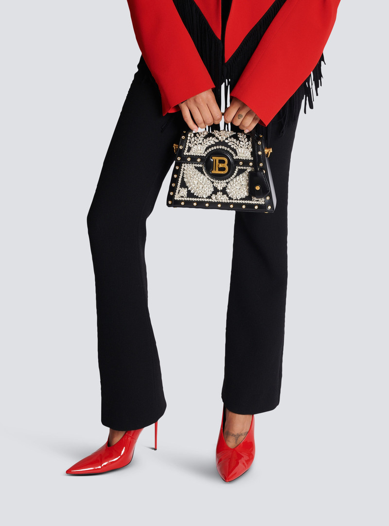 Balmain B-Buzz Dynasty bag in embroidered satin outlook