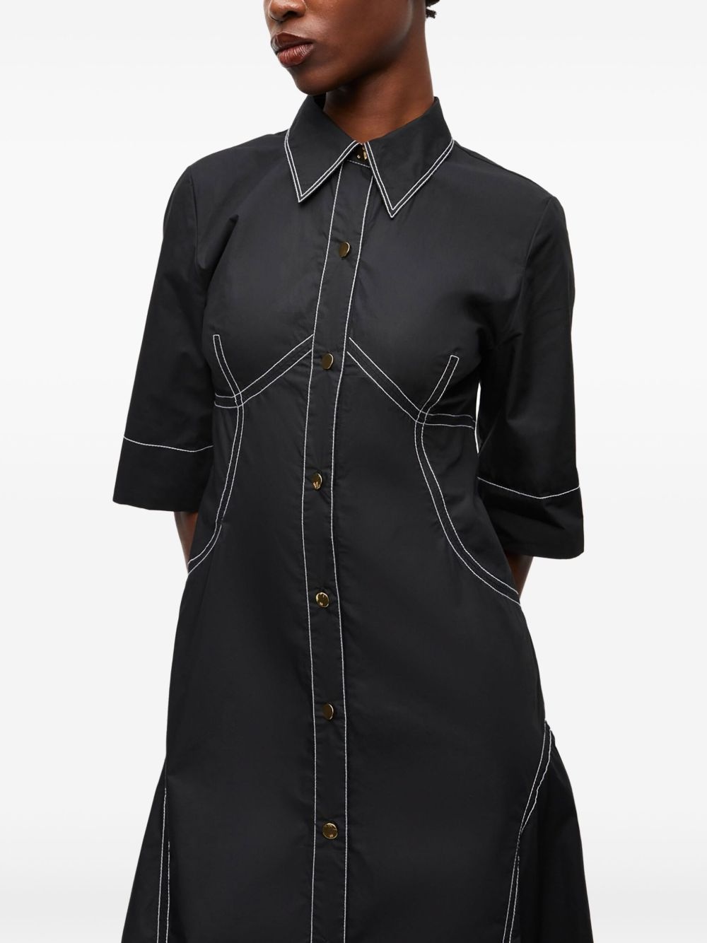 contrasting shirtdress - 5