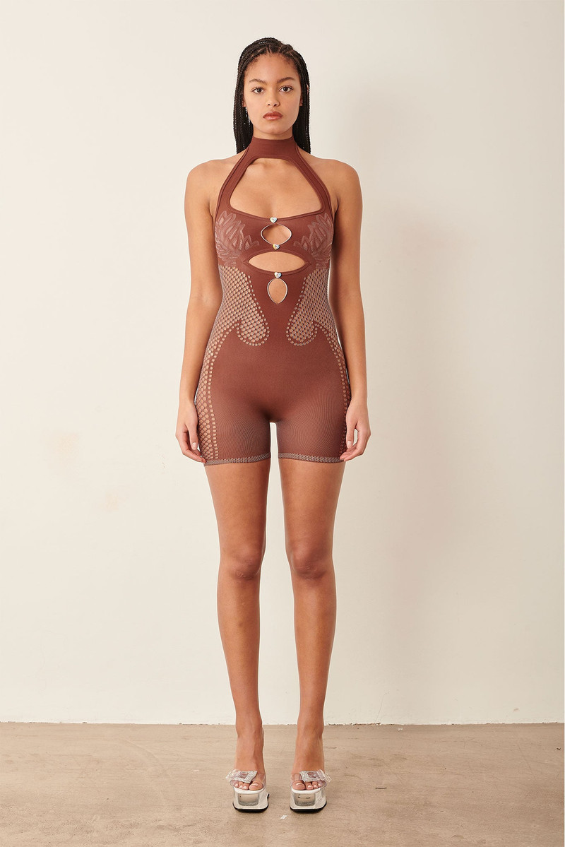 POSTER GIRL HARLEY PLAYSUIT OLD MONEY BROWN outlook