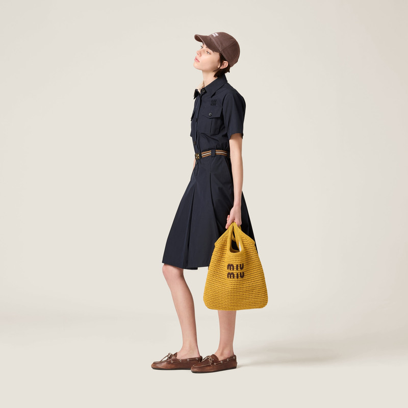 IVY raffia-effect woven tote bag 2