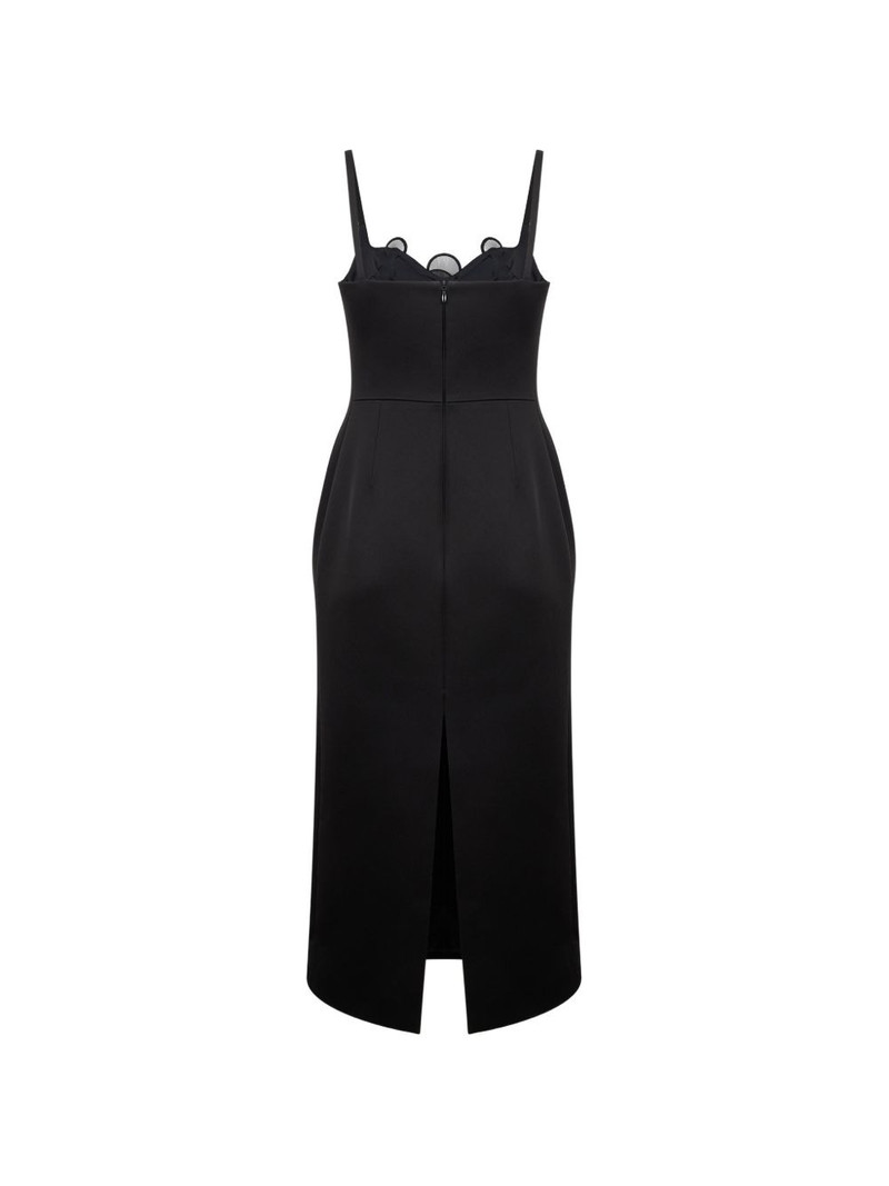 David Koma flower-embellishment midi dress outlook