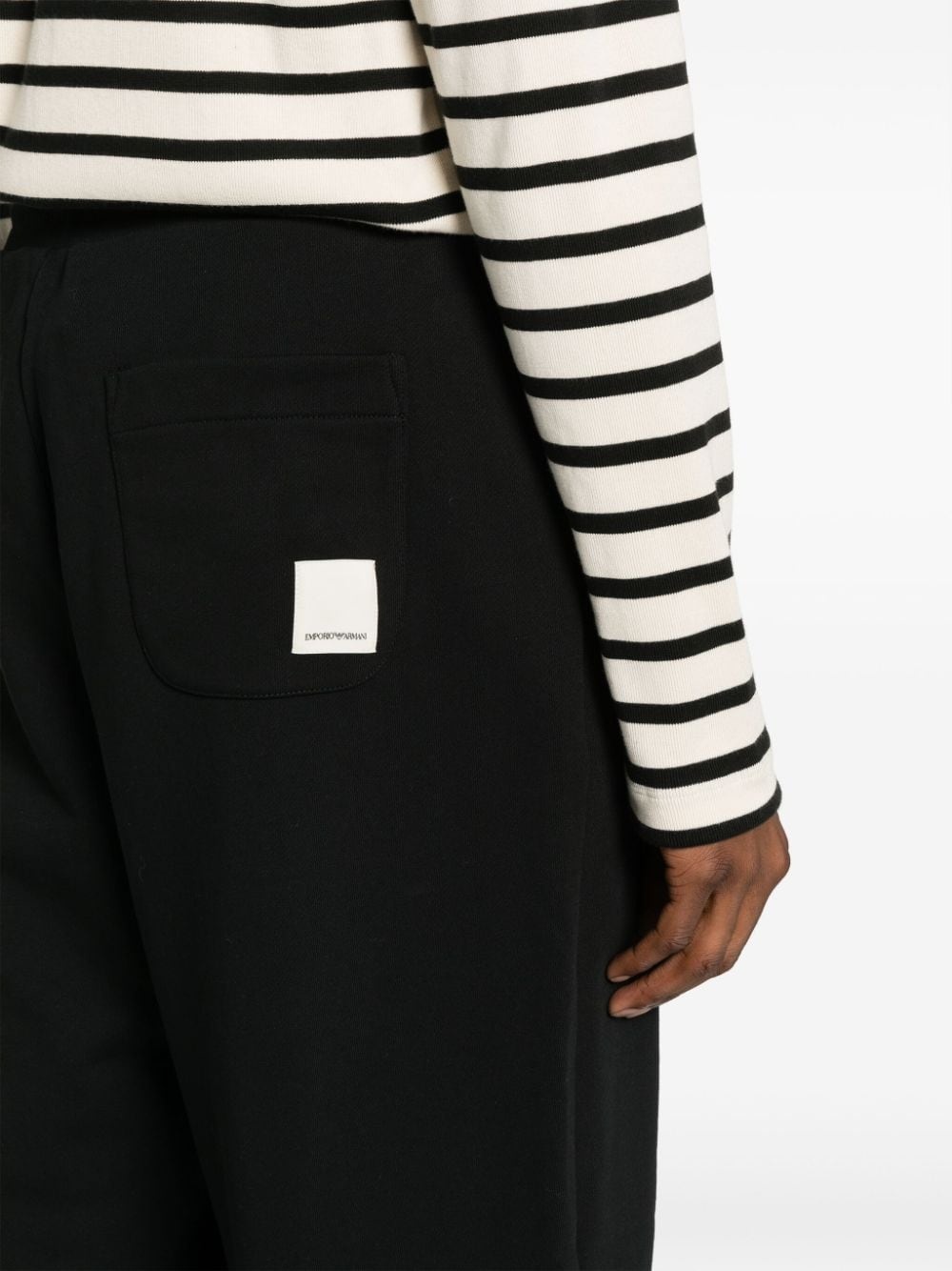 mid-waist tapered-leg track pants - 5