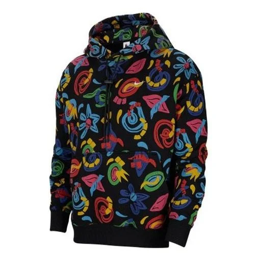 Nike Lab Collection Casual Print Hooded Pullover Long Sleeve Sweater For Men Multi-Color 'Multi Blac - 1