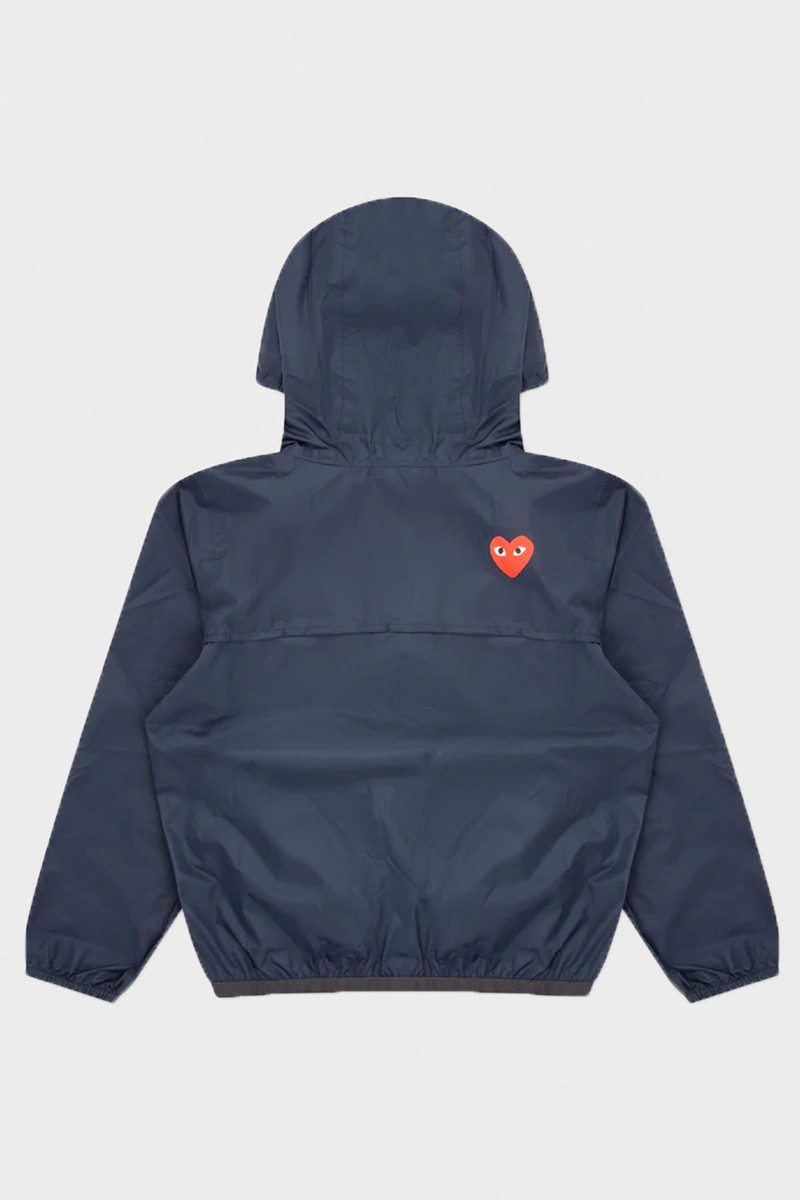 Comme des Garçons PLAY COMME DES GARÇONS PLAY X KWAY RED HEART ANORAK - BLUE outlook