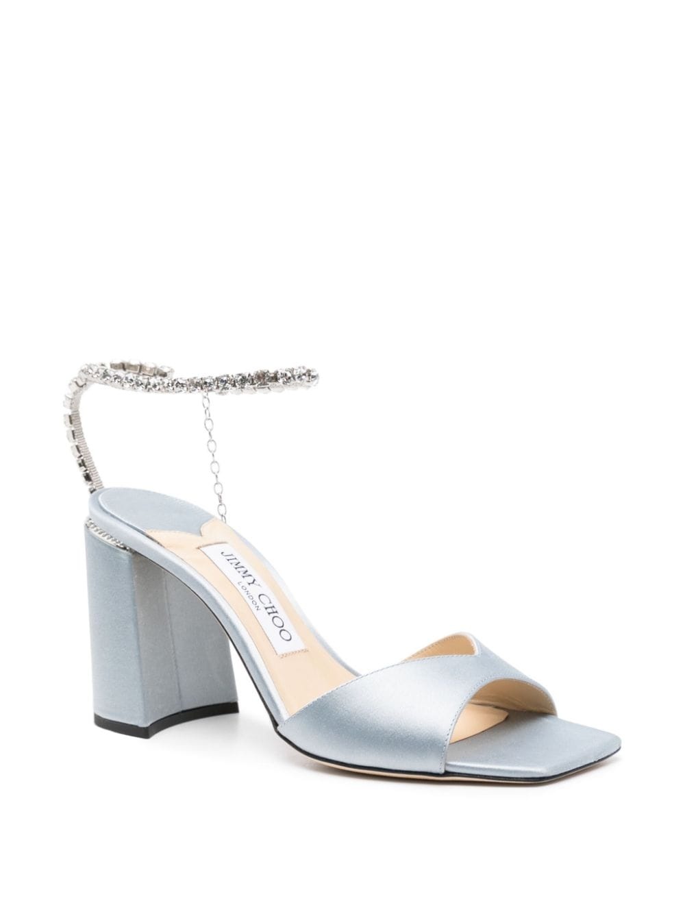 Saeda 80mm crystal-strap sandals - 2