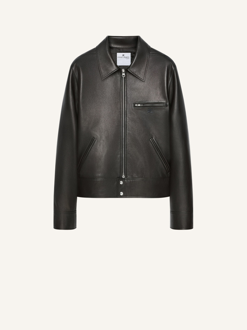ZIPPED LEATHER JACKET - 1