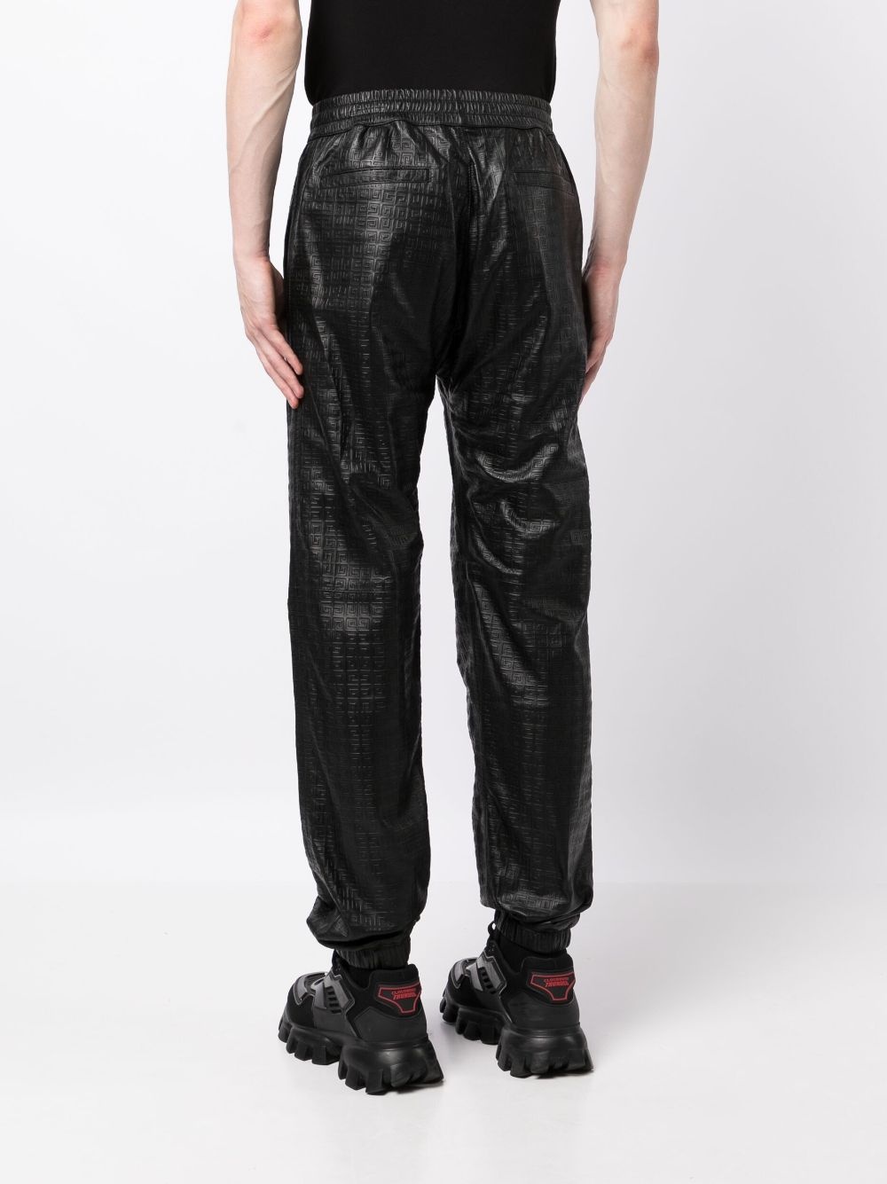 embossed-4G pattern leather trousers - 4