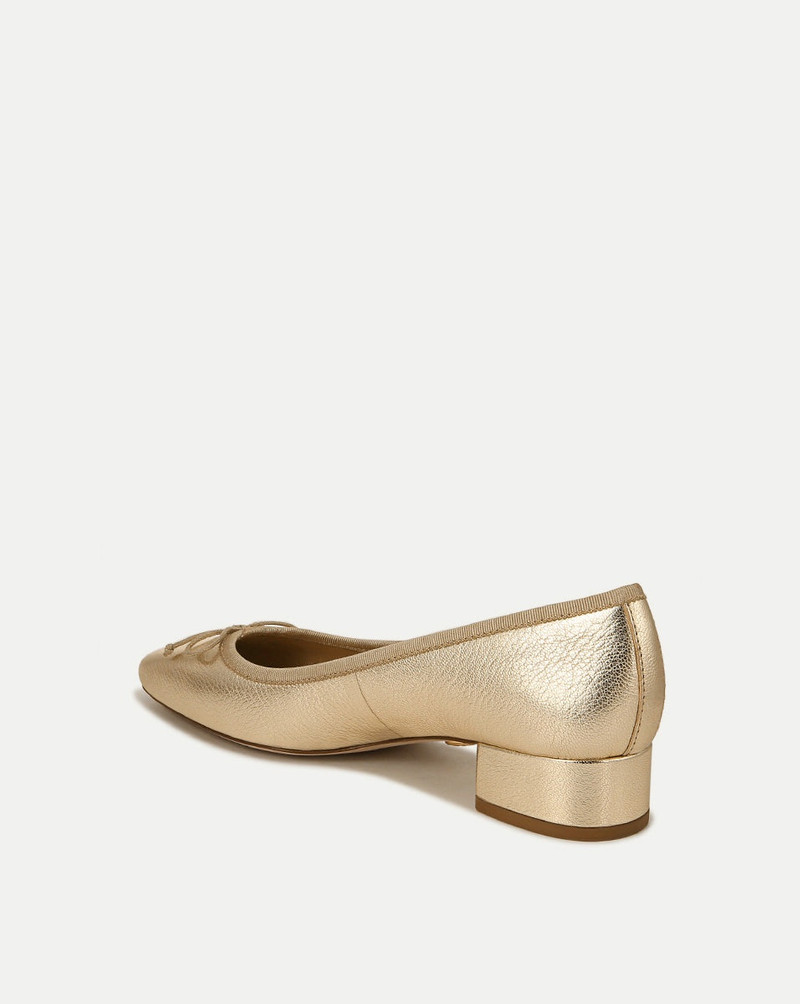 VERONICA BEARD CECILE METALLIC LEATHER BALLET PUMP outlook