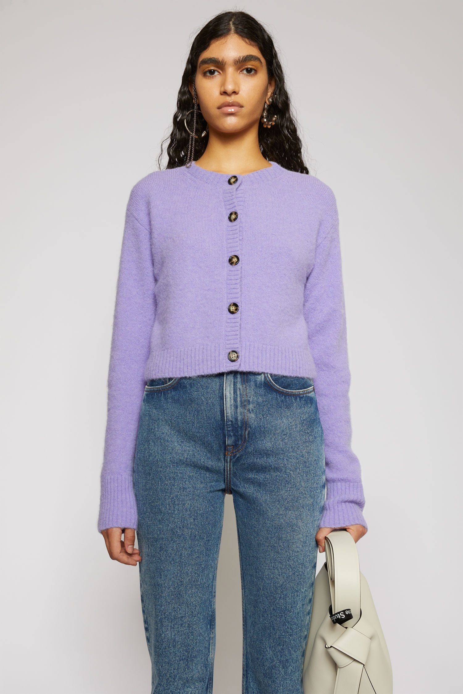 Cropped cardigan light purple - 2